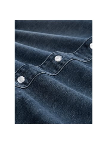 Tom Tailor Langarmhemd in used dark stone blue denim