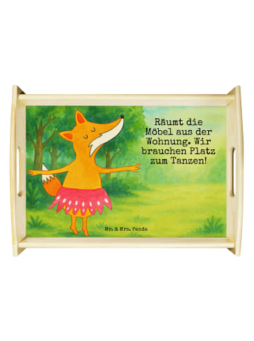 Mr. & Mrs. Panda Tablett Fuchs Ballerina Design mit Spruch in Weiß