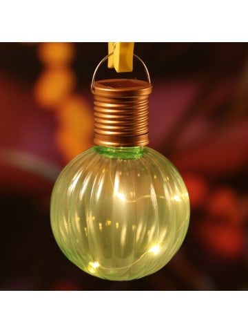 MARELIDA LED Solar Glühbirne GLOW in grün - H: 11cm