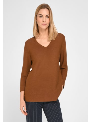 PETER HAHN Strickpullover New Wool in COGNAC