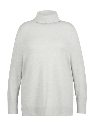 Ulla Popken Pullover in hellgrau mélange