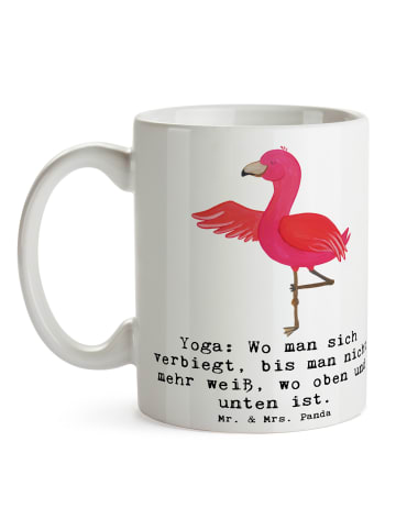 Mr. & Mrs. Panda Tasse Yoga BalanZeichen mit Spruch in Weiß