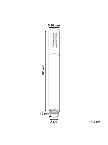 Beliani Wannenarmaturen MARFAU in Silber - (W) 2 x (H) 19 x (L) 2 cm