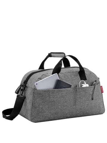 Reisenthel travelling overnighter - Reisetasche 60 cm (herringbone dark blue) in twist silver