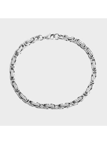 Adeliás Unisex Armband – Gliederarmband aus Edelstahl 20 cm in silber