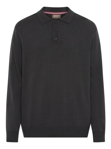 Man's World Polokragenpullover in anthrazit meliert