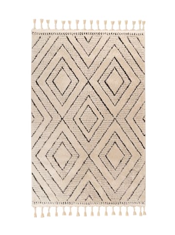 Kayoom Hochflor Teppich Loris 325 in weiß - rechteckig