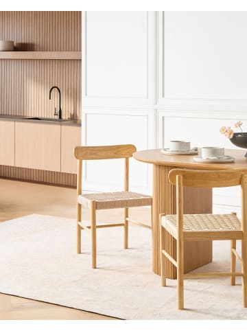 Beliani 2er-Set Esszimmerstuhl EAGAN in Braun/Beige