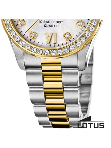 Lotus Chronograph-Armbanduhr Lotus Classic silber, gold mittel (ca. 32,5mm)