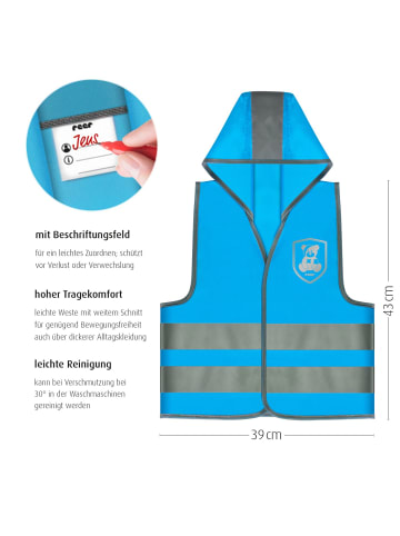 Reer Sicherheitsweste Monster in Blau ab 15 Monate