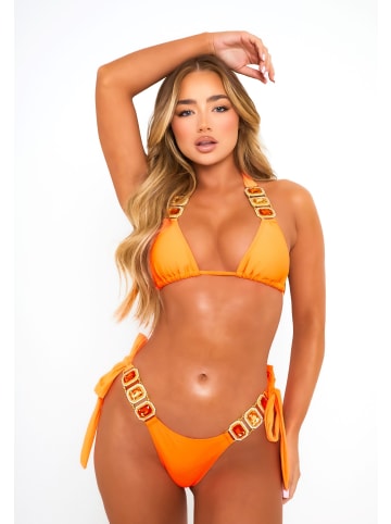 Moda Minx Bikini Hose Boujee Tie Side Brazilian in Orange
