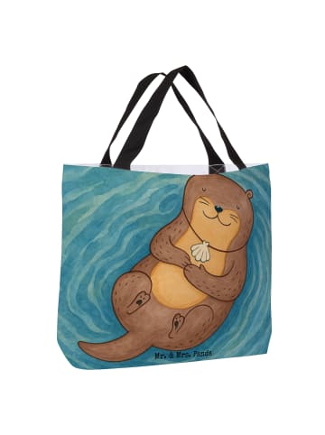 Mr. & Mrs. Panda Shopper Otter Muschel Design ohne Spruch in Weiß