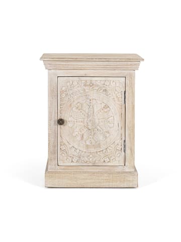 Giner y Colomer Kleiner Tisch aus Mangoholz mit Sand-Finish in Beige