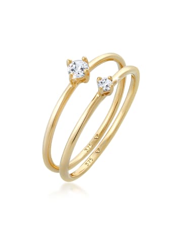 Elli Ring 375 Gelbgold Ring Set in Gold