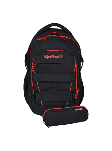 McNeill Luca 2.0 Schulranzen-Set 2-teilig black - red