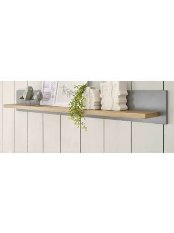 Furn.Design Wandboard grau, Artisan Eiche Landhaus, Wandregal 150 cm