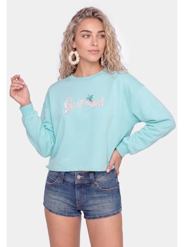 IZIA Women Sweatshirt in Aqua