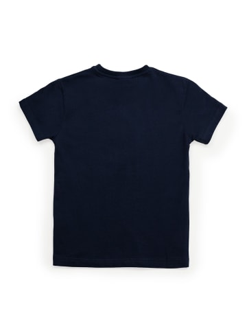 SCHIETWETTER Kinder T-Shirt Luca 3D-Druck in navy/pink