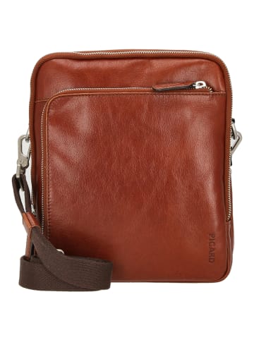 PICARD Buddy - Schultertasche 27 cm Büffelleder in cognac