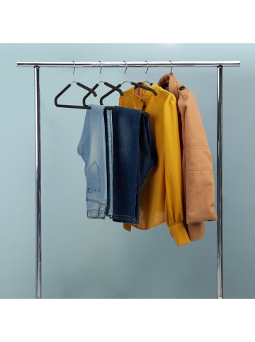 relaxdays 48x Schaumstoffkleiderbügel in Schwarz