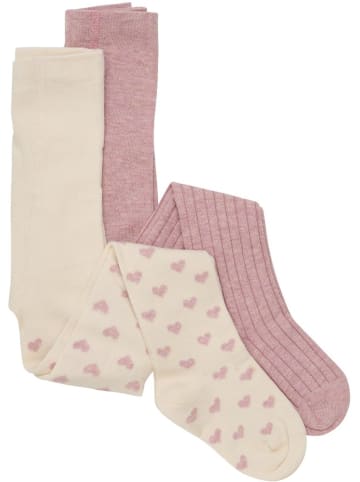 Minymo Strumpfhose "Stockings with Pattern (2-Pack)" in Rosa