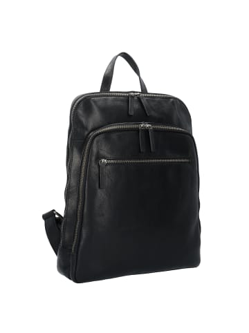 Leonhard Heyden Roma Rucksack Leder 40 cm Laptopfach schwarz