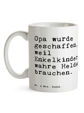 Mr. & Mrs. Panda Kaffeetasse Opa wurde geschaffen, weil... mit S... in Weiß