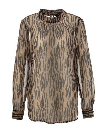 Aniston SELECTED Chiffonbluse in braun-schwarz
