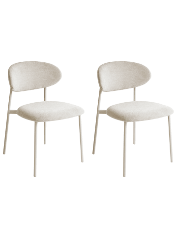 Beliani 2er-Set Esszimmerstuhl COWLEY in Beige