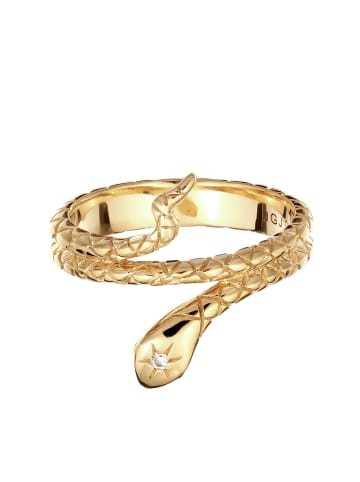 Elli Ring 925 Sterling Silber Schlange in Gold