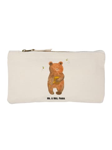 Mr. & Mrs. Panda kosmetiktäschchen Bär Honig ohne Spruch in Weiß