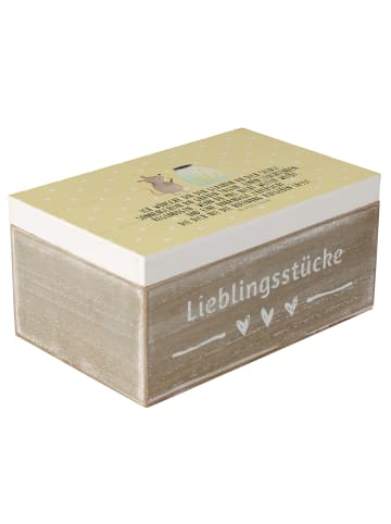 Mr. & Mrs. Panda Geschenkbox Maus Sterne mit Spruch in Gelb Pastell