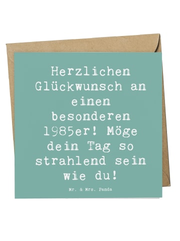 Mr. & Mrs. Panda Deluxe Karte Spruch 1985 Geburtstag mit Spruch in Meeresbrise