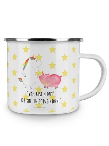 Mr. & Mrs. Panda Teetasse Einhorn Schwein mit Spruch in Weiß