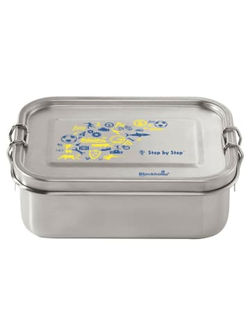 Step by Step Edelstahl Lunchbox 18 cm in blue & yellow