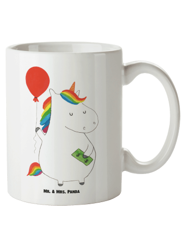 Mr. & Mrs. Panda Tasse Einhorn Luftballon ohne Spruch in Weiß