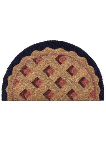Beliani Fußmatte SILAY in Bunt/Beige/Rot - (W) 45 x (L) 75 cm