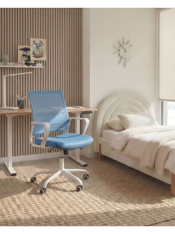 Beliani Bürostuhl EASE in Blau/Weiß - (W) 54 x (H) 94 x (L) 54 cm