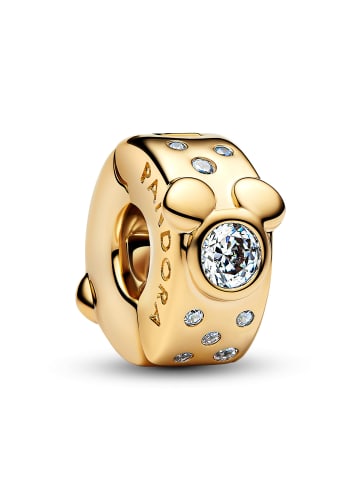 Pandora Clip-Charm Goldfarben Disney Micky & Minnie Maus