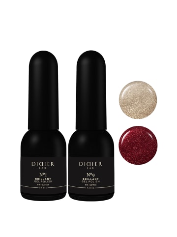 Didier Lab Nagellack Gel Nagellack Gel Brillant 6+10 in Golden N01 + Red No9