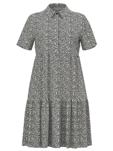 JACQUELINE de YONG Lockeres Mini Print Kleid Blusen Kurzarm Dress JDYPIPER in Schwarz