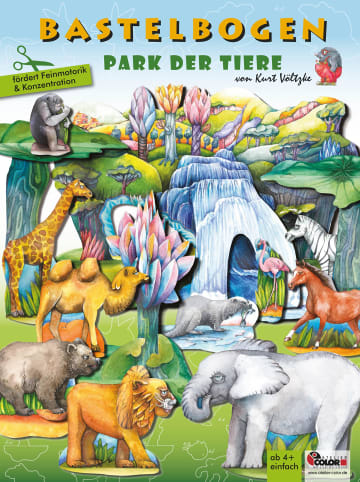 Atelier Park der Tiere Bastelbogen | 3d bespielbare Landschaft mit Tieren zum Basteln...