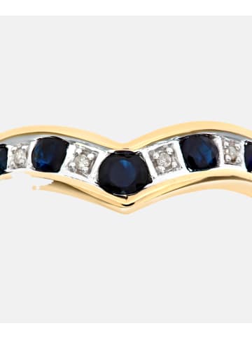 Diamant L'éternel Ring aus 375 Gelbgold mit Diamant mit Saphir