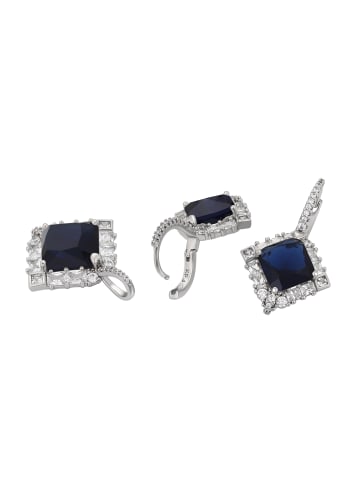 gaya Women Jewelry Set in Silver Navy