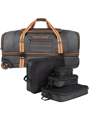normani Reisetasche mit Rollen 90 L mit 4 Kleidertaschen Kompass 90 in Orange