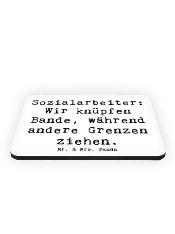 Mr. & Mrs. Panda magnet Spruch Sozialarbeiterin Einheite knüpfen mi... in Weiß