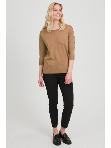 Fransa FRBesmock regular fit in Tobacco Brown Melange