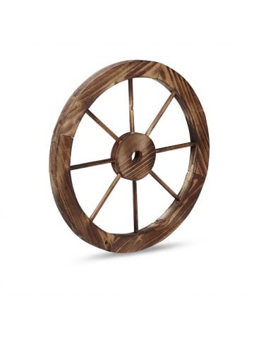 relaxdays 2x Wagenrad in Natur - 60 cm