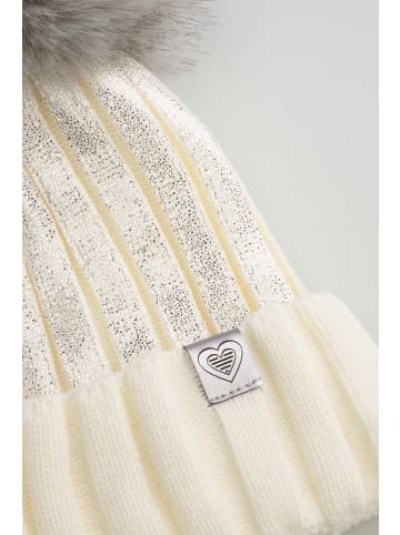 Coccodrillo Wintermütze mit Pompon in ecru