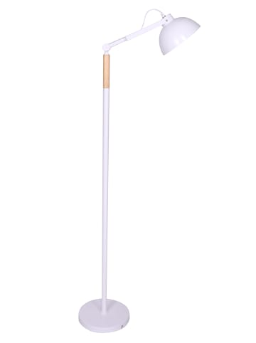 SalesFever Stehleuchte 149 cm mit verstellbarem Arm mit lackiertem Metallgestell in Weiß